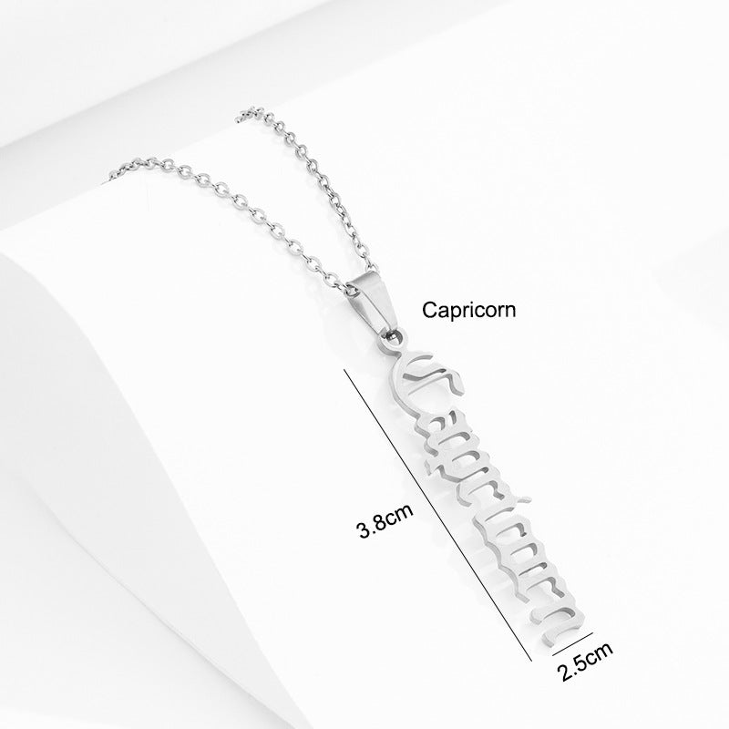 Stainless Steel Zodiac Necklace