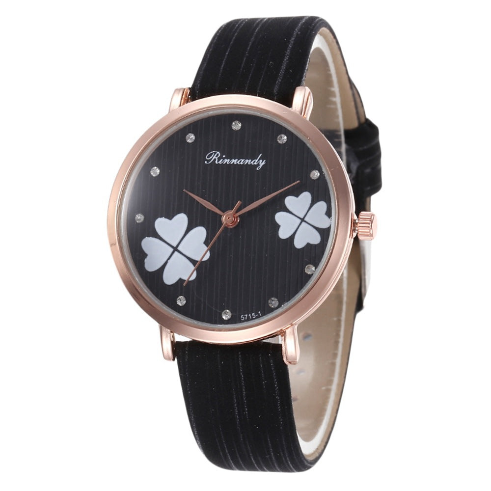 Women's Diamond Leather Belt Watch PU