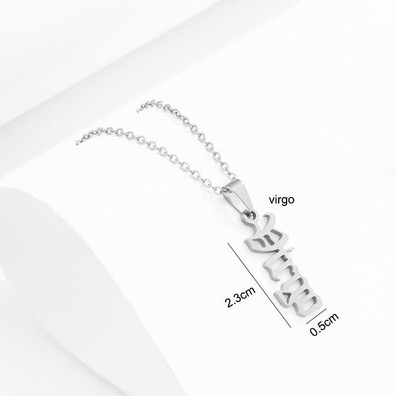 Stainless Steel Zodiac Necklace