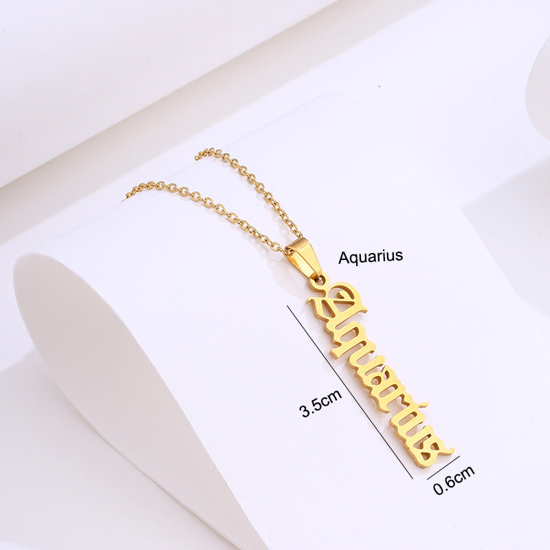 Stainless Steel Zodiac Necklace