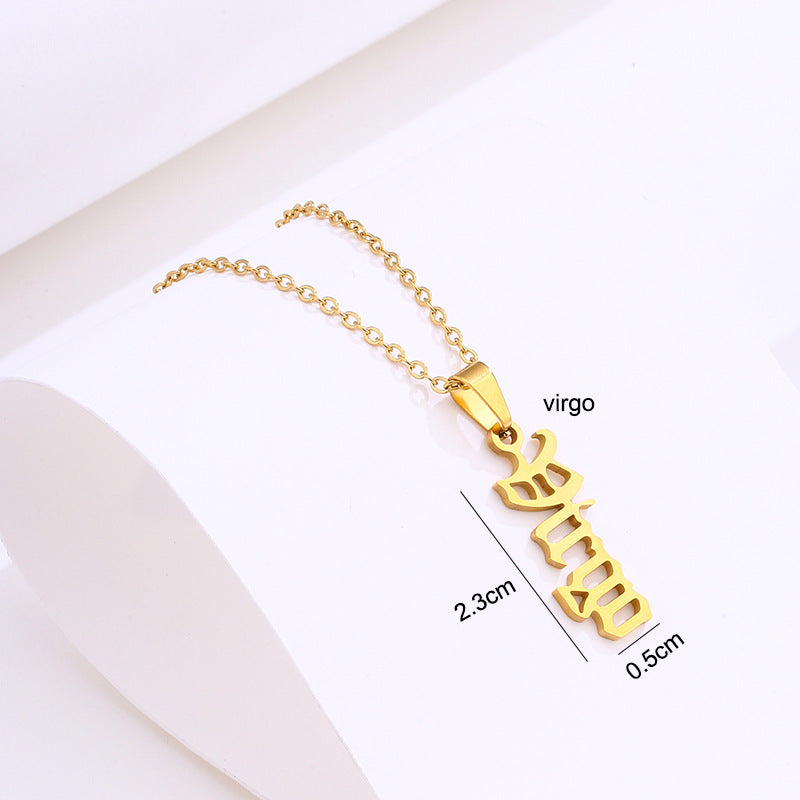 Stainless Steel Zodiac Necklace