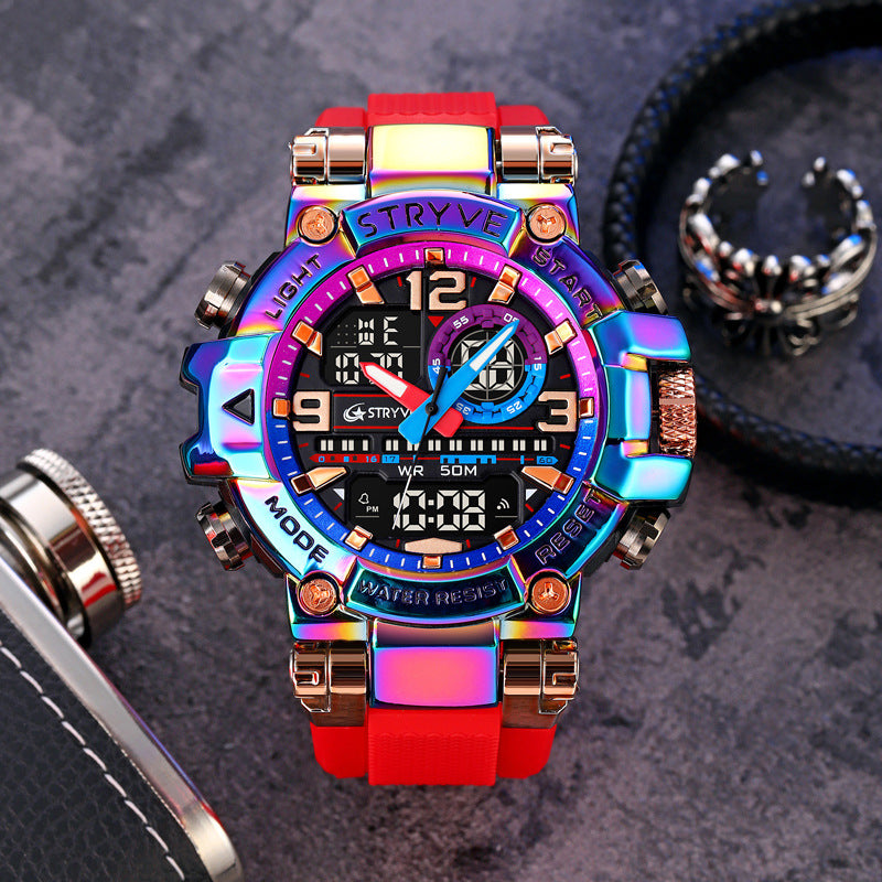 Sports Colorful Luminous Electronic Waterproof Watch Multifunctional Student Watch