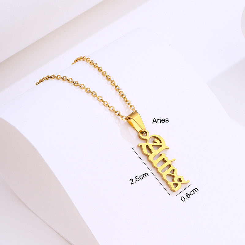 Stainless Steel Zodiac Necklace