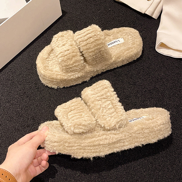 Winter Slippers With Velcro Design Fashion Indoor Outdoor Garden Home Shoes