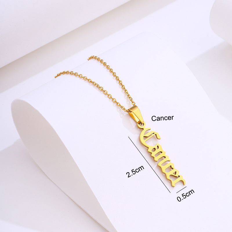 Stainless Steel Zodiac Necklace