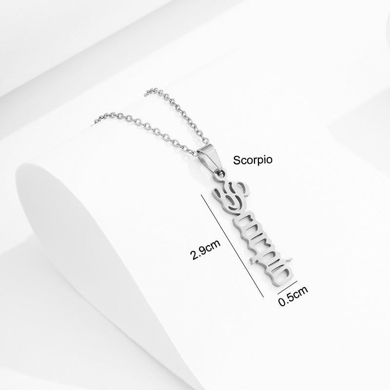 Stainless Steel Zodiac Necklace