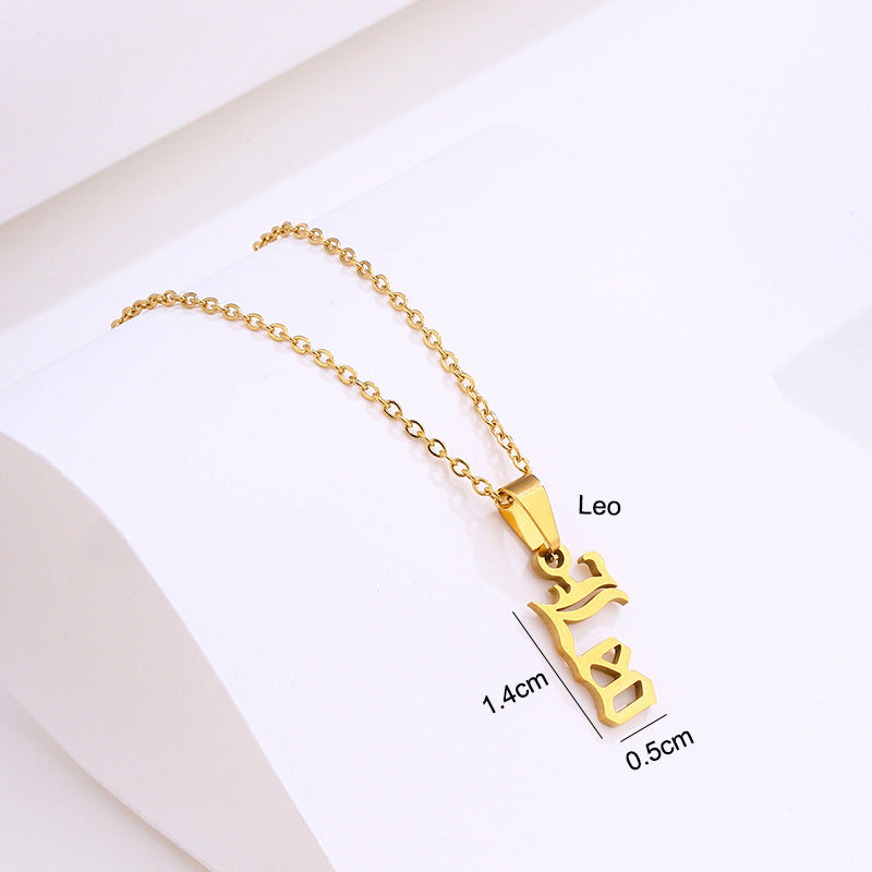 Stainless Steel Zodiac Necklace