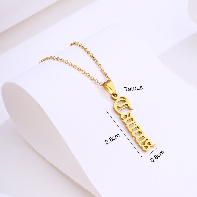 Stainless Steel Zodiac Necklace